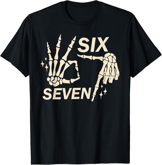 Funny 67 Six Seven Meme Couple Matching Halloween Costume T-Shirt - T-Shirt | Black