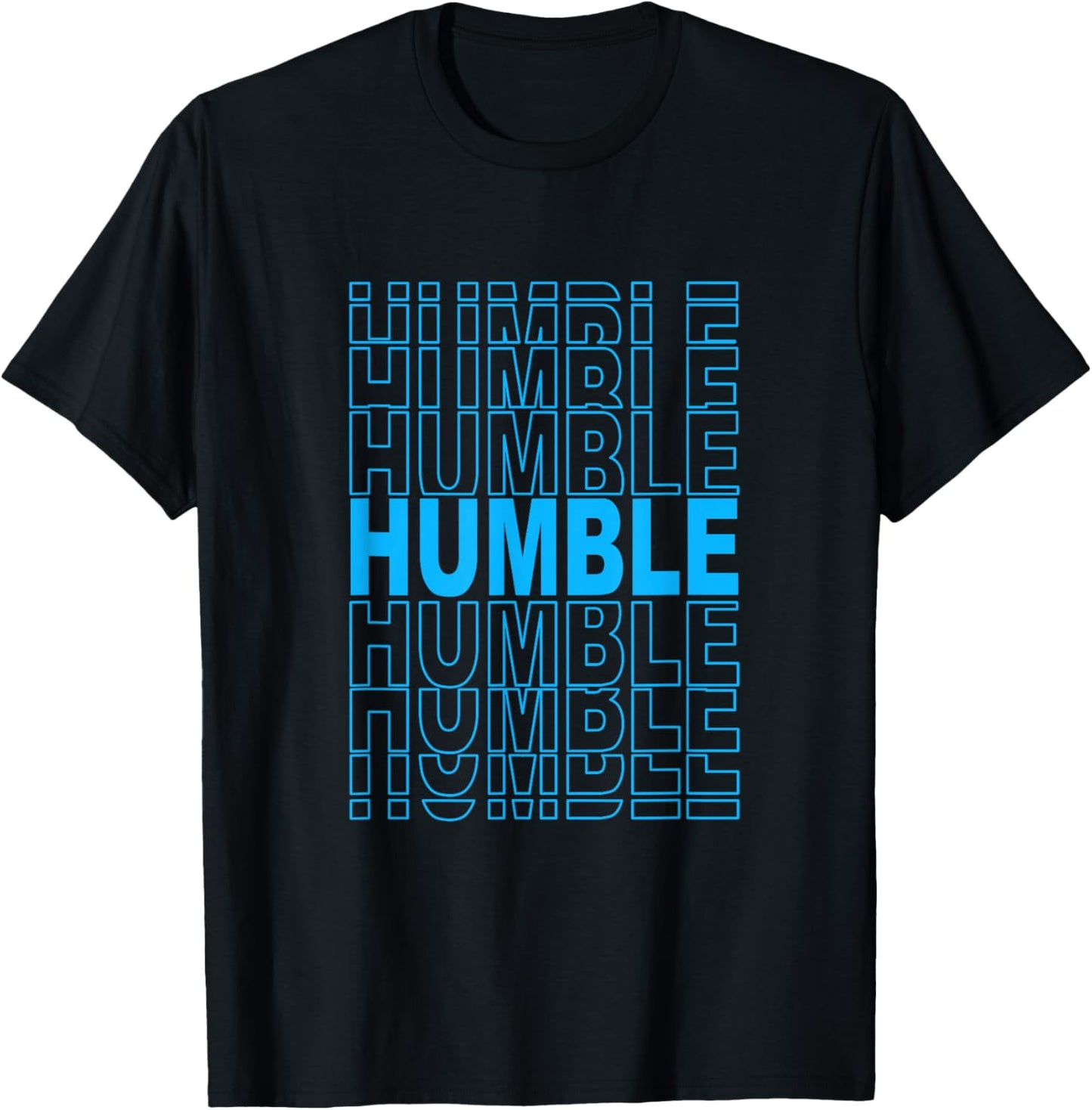 Blue Color Humble Blue Graphic T-Shirt - T-Shirt | Black