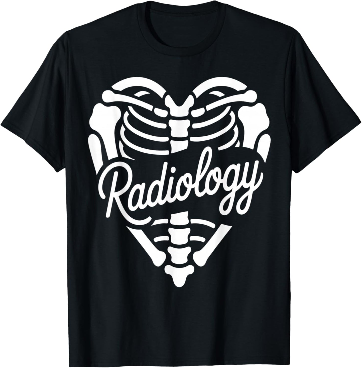 Radiology Heart Skeleton Xray Tech T-Shirt - T-Shirt | Black
