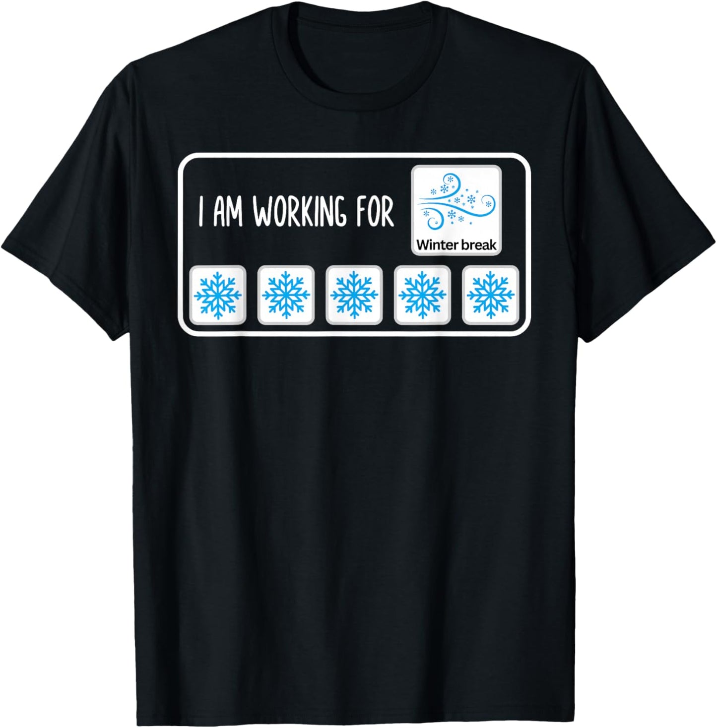 I Am Working for Winter Break Christmas SPED Teacher Xmas T-Shirt - T-Shirt | Black