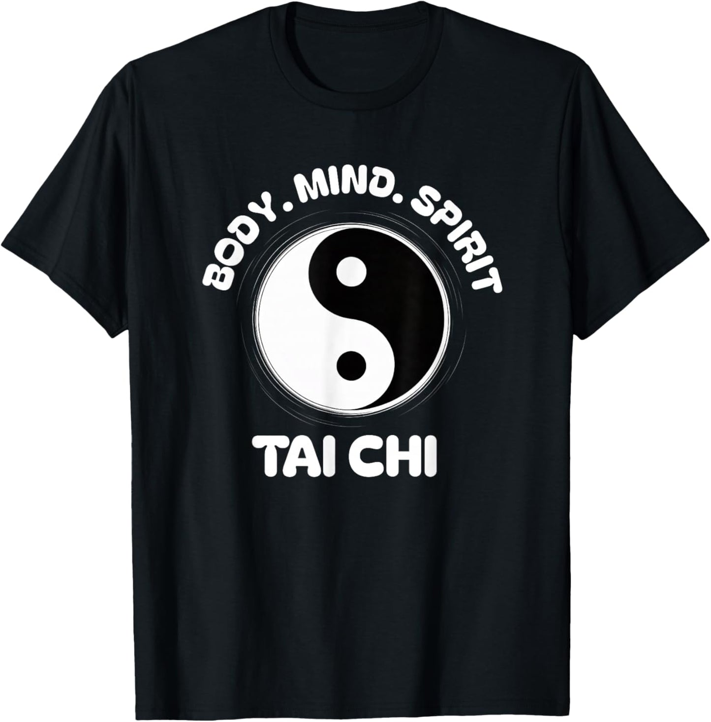 Tai Chi Body Mind Wellness Meditation Ying Yang Spiritual T-Shirt - T-Shirt | Black