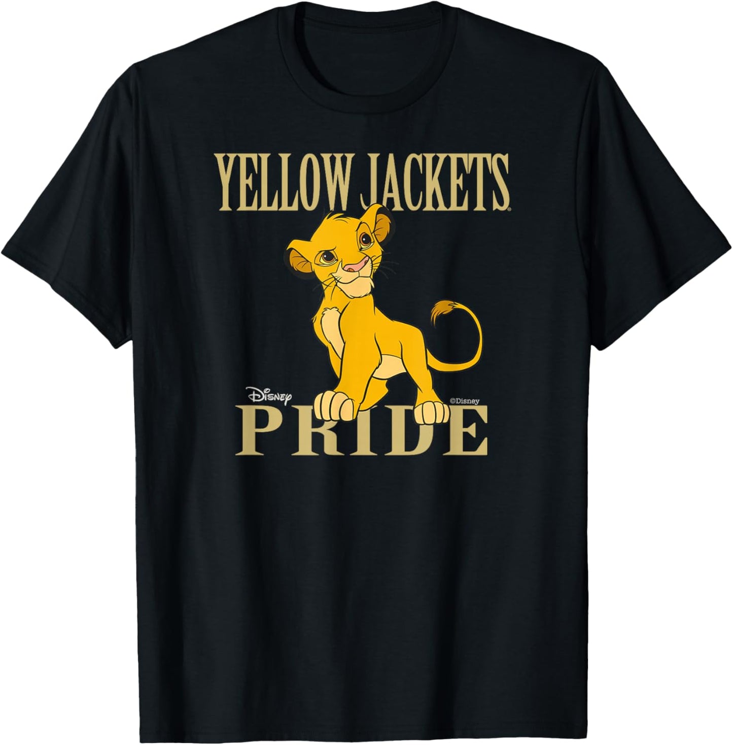 Georgia Tech Yellow Jackets Lion King Simba Navy T-Shirt - T-Shirt | Black