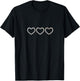 The Triple Heart Line Diamonds T-Shirt - T-Shirt | Black