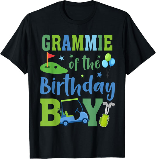 Grammie of The Birthday Boy Golf Sport Lover T-Shirt - T-Shirt | Black