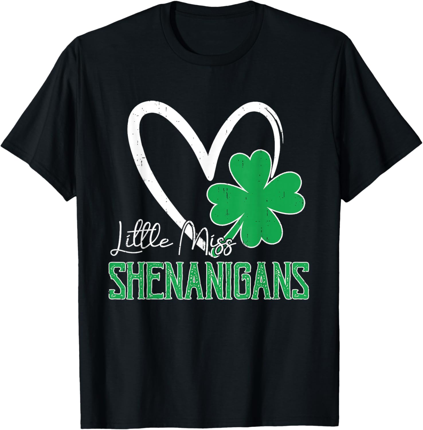 Cute Miss Shenanigans St Patrick's Day Kids Girls Toddler T-Shirt - T-Shirt | Black
