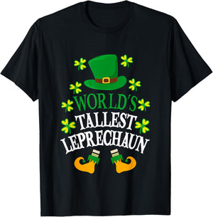 World’s Tallest Leprechaun Funny St Patrick's Day T-Shirt - T-Shirt | Black