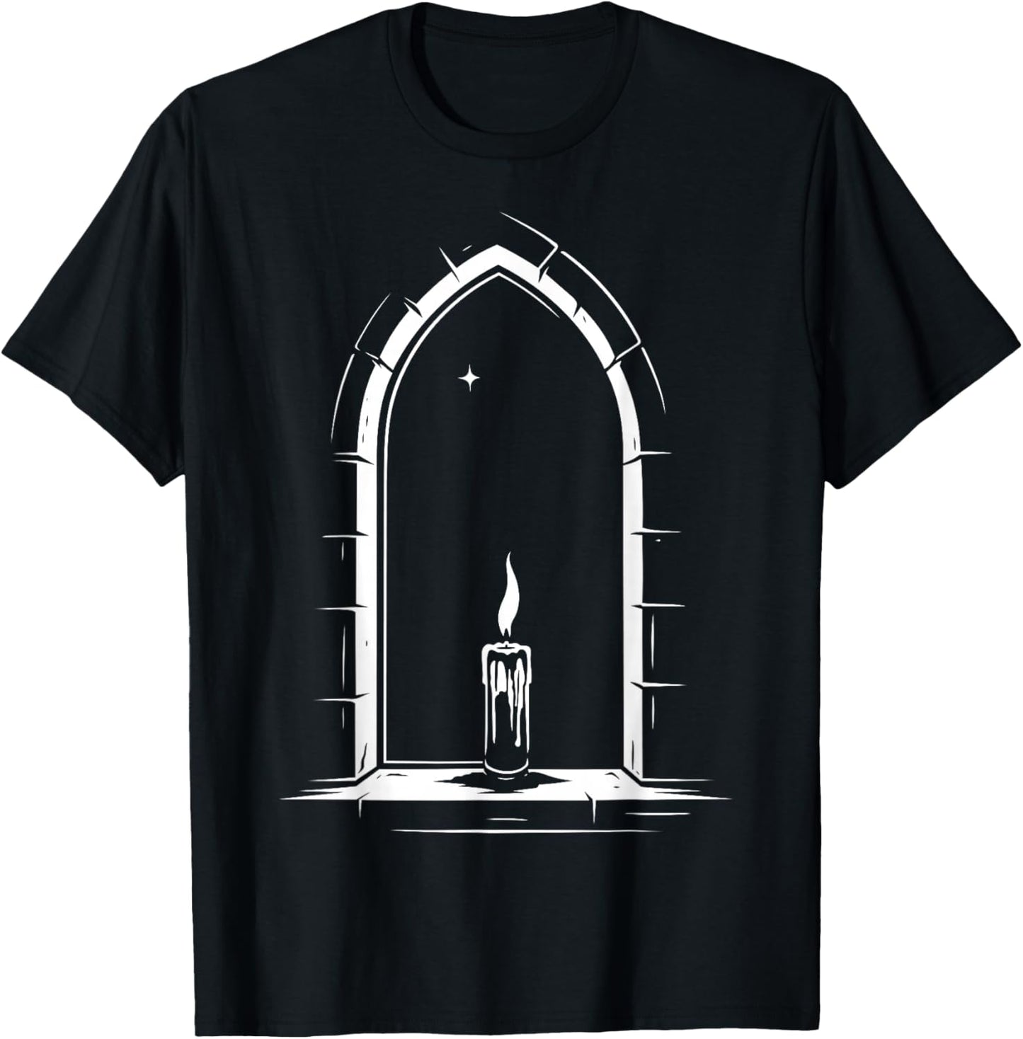 Imbolc Candle Symbol Seasonal Light Motif Pagan Festival T-Shirt - T-Shirt | Black