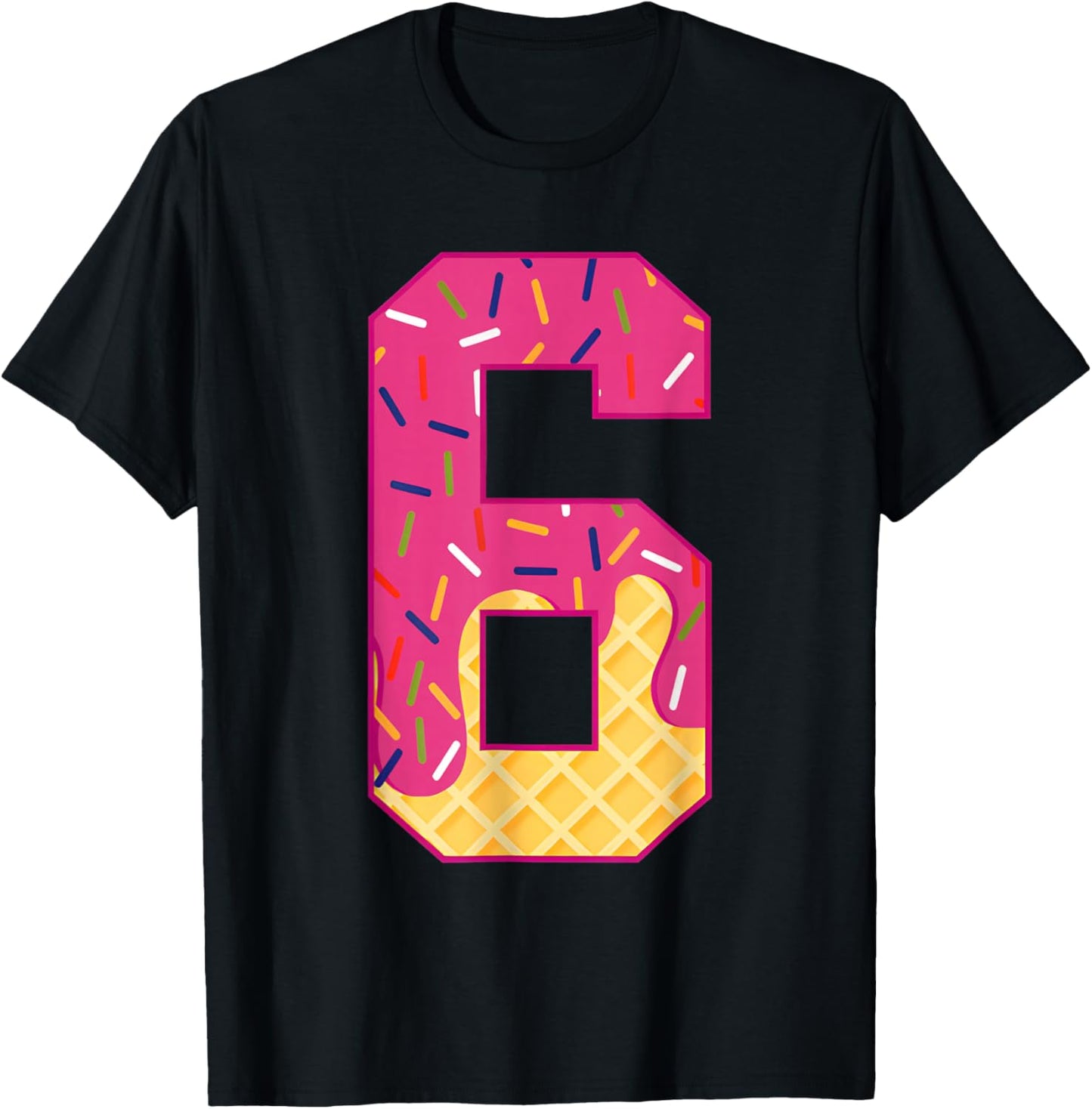 Number 6 Ice Cream Drip 67 Meme Couple Halloween Costume T-Shirt - T-Shirt | Black