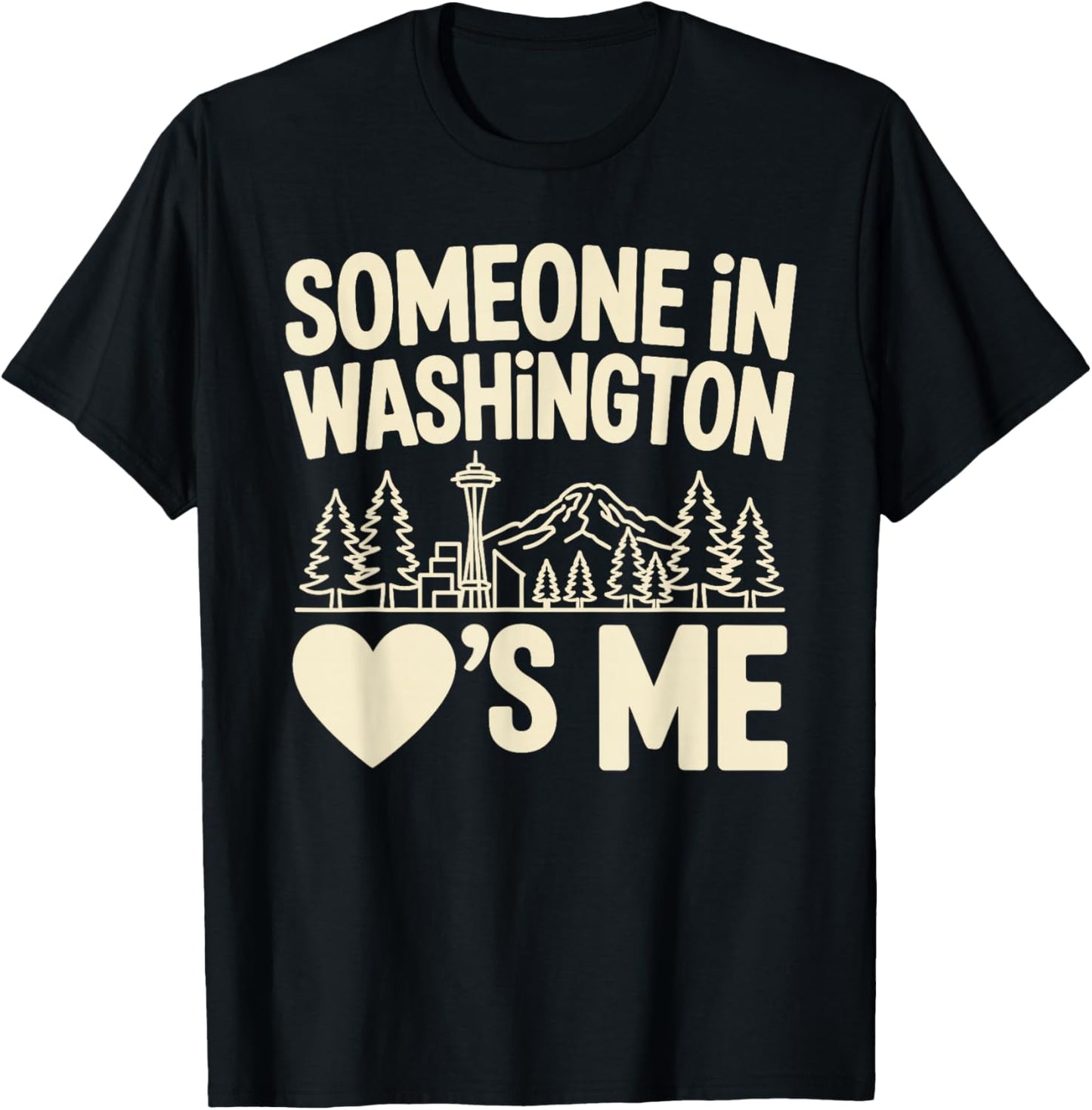 Someone in Washington Loves Me Long Distance T-Shirt - T-Shirt | Black