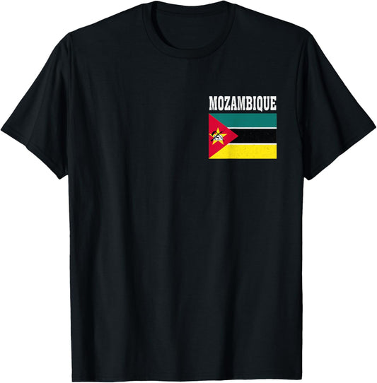 Mozambique Flag Patriotic National Roots Souvenir T-Shirt - T-Shirt | Black