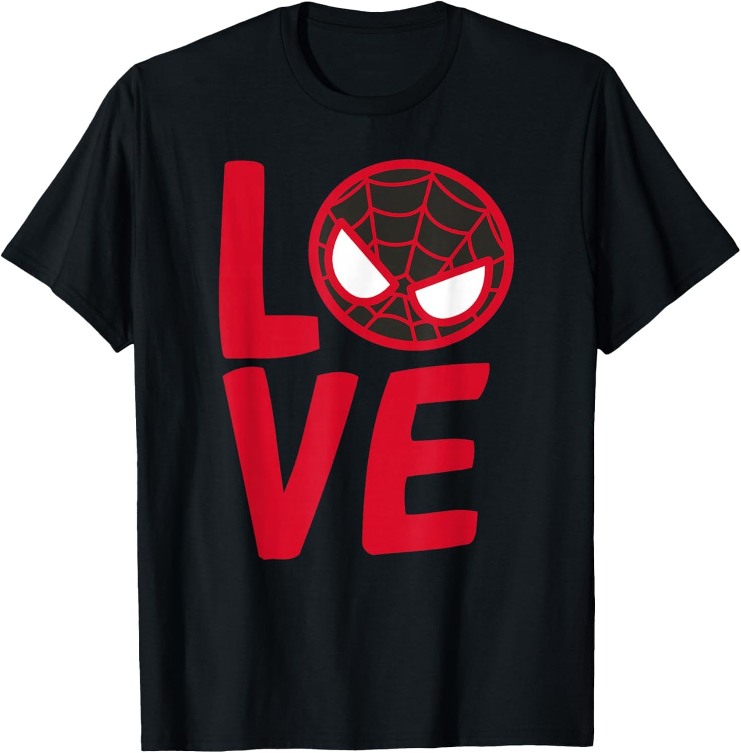 Marvel Kawaii Valentine's Day Miles Morales Spidey Love T-Shirt - T-Shirt | Black