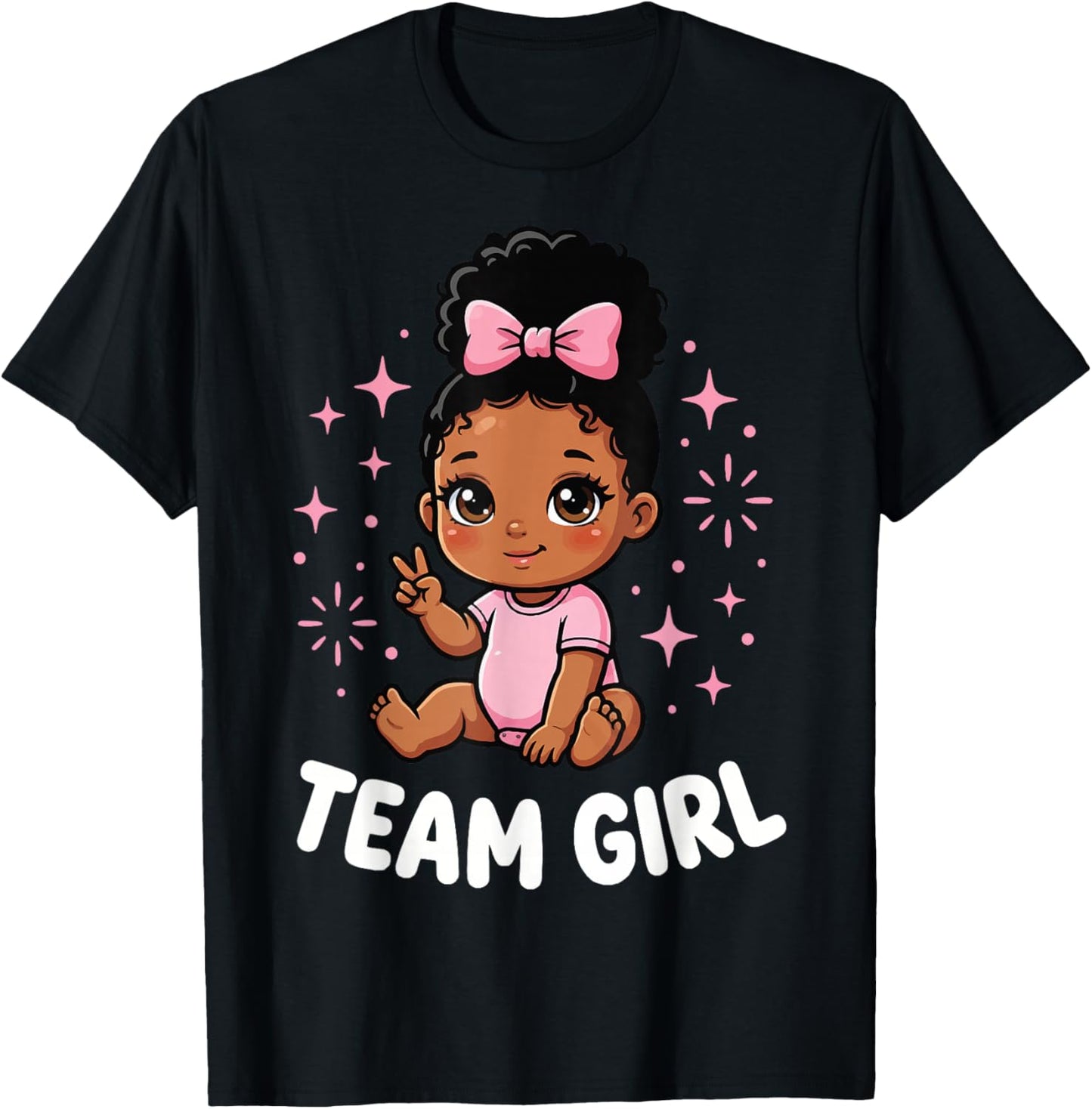 Team Girl Baby Announcement Family Party T-Shirt - T-Shirt | Black