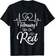 in February We Go Red for Heart Disease Awareness T-Shirt - T-Shirt | Black