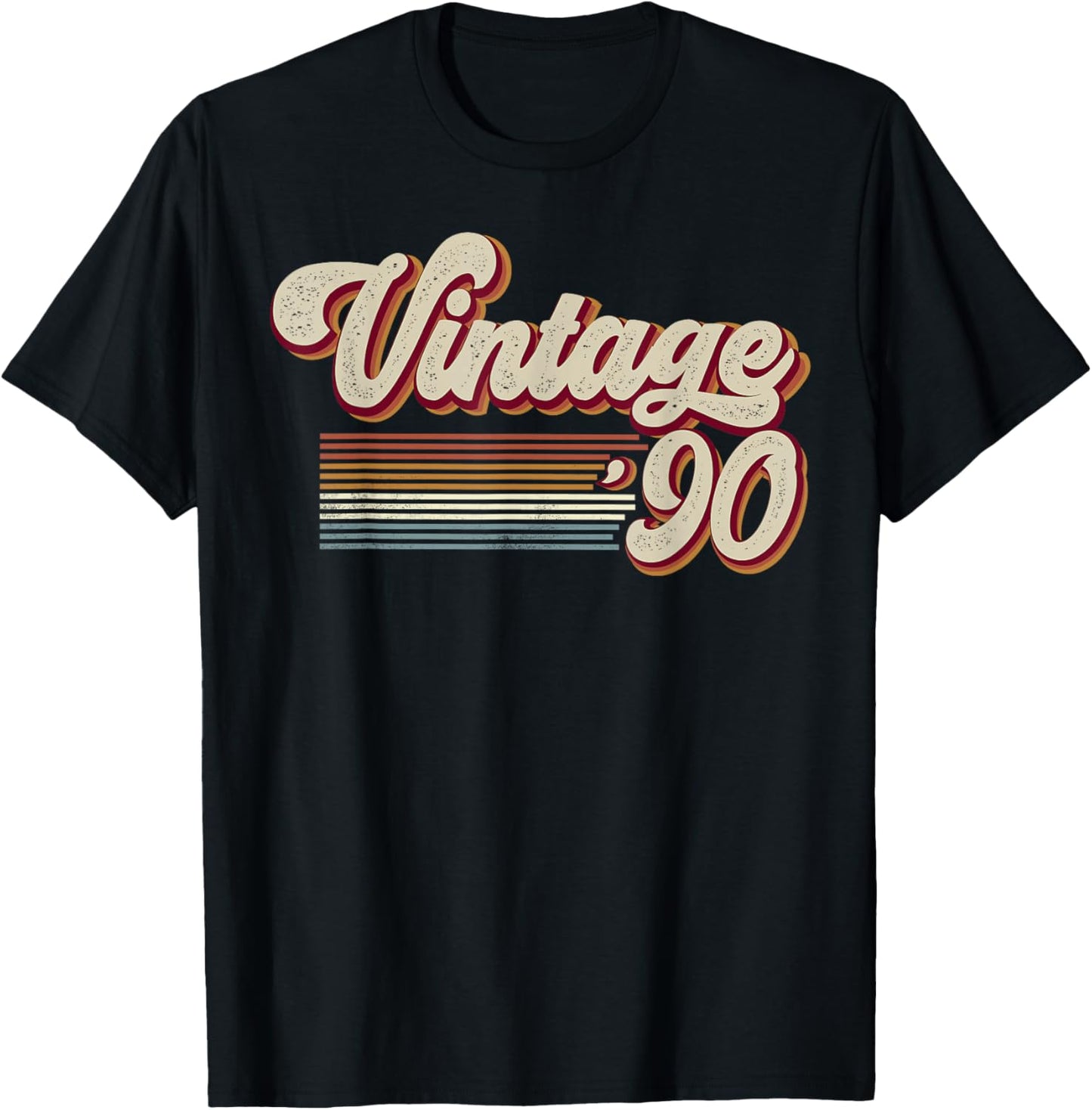 Vintage 1990 Retro Sunset Classic 36-Year-Old 36th Birthday T-Shirt - T-Shirt | Black