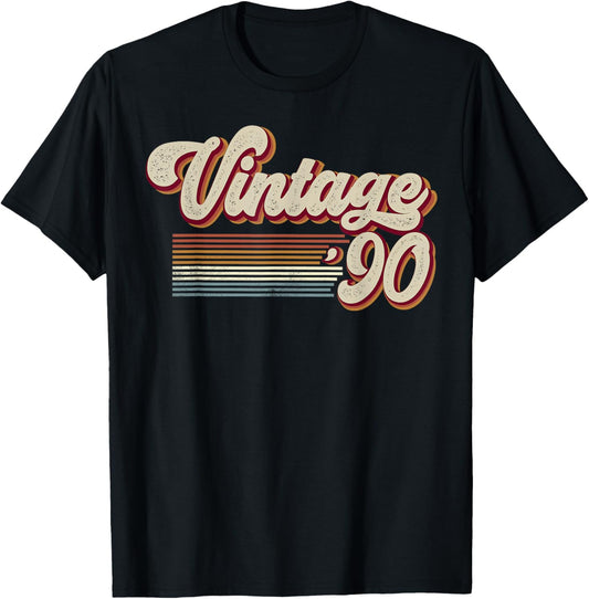 Vintage 1990 Retro Sunset Classic 36-Year-Old 36th Birthday T-Shirt - T-Shirt | Black