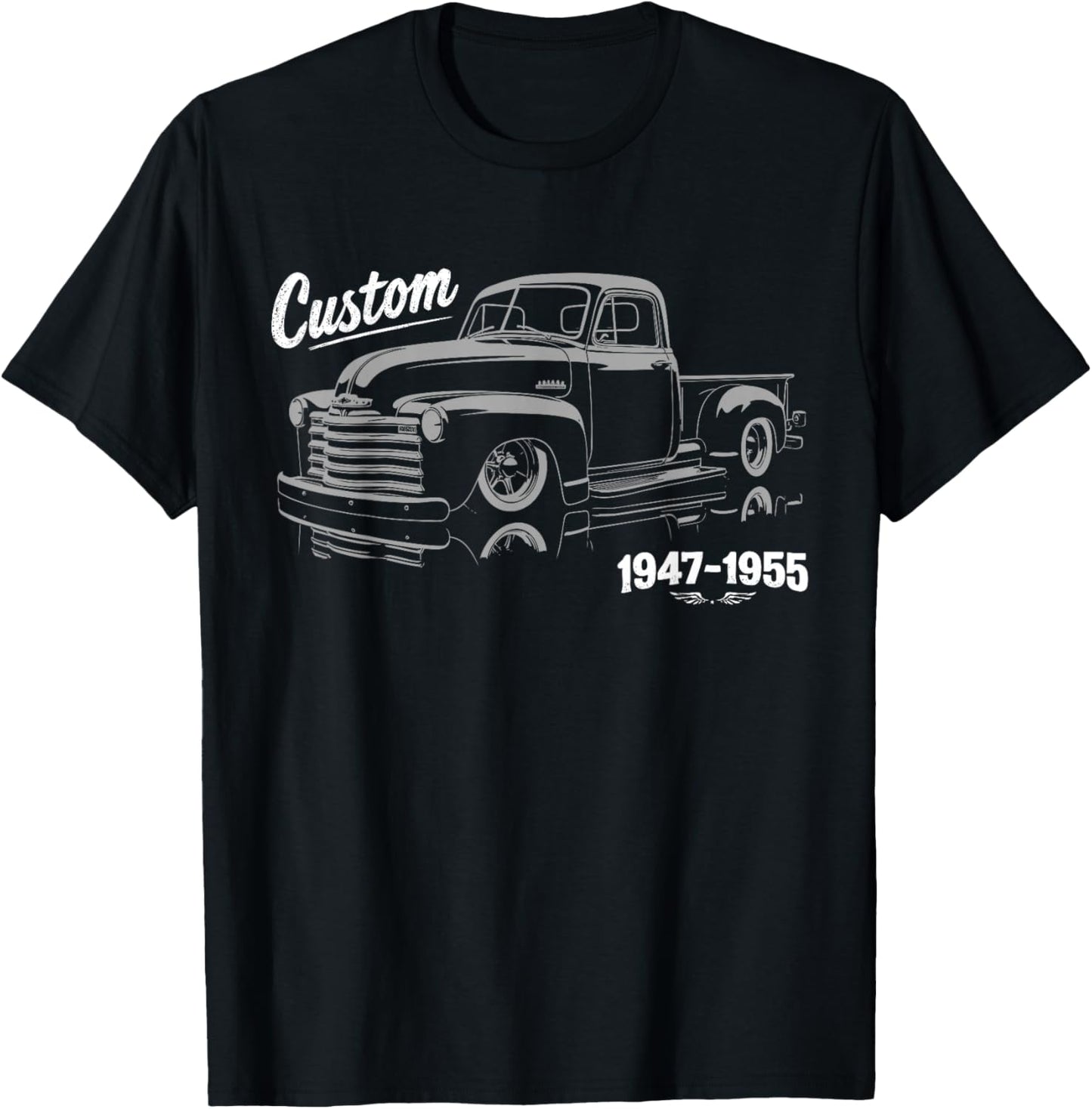 Classic Custom 3100 Truck 1947-1950 3100 Truck Silhouette T-Shirt - T-Shirt | Black