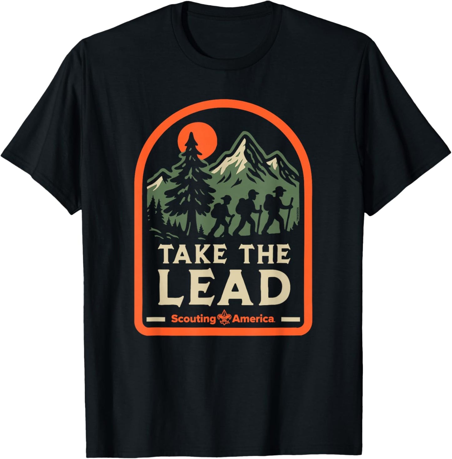 Take The Lead Scouting America Hiking Scouts BSA T-Shirt - T-Shirt | Black