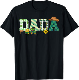 Farm Tractor Dada 1st Birthday Farmer T-Shirt - T-Shirt | Black