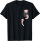 Cute Little Axolotl Playing Climbing in Pocket Men Women Kid T-Shirt - T-Shirt | Black