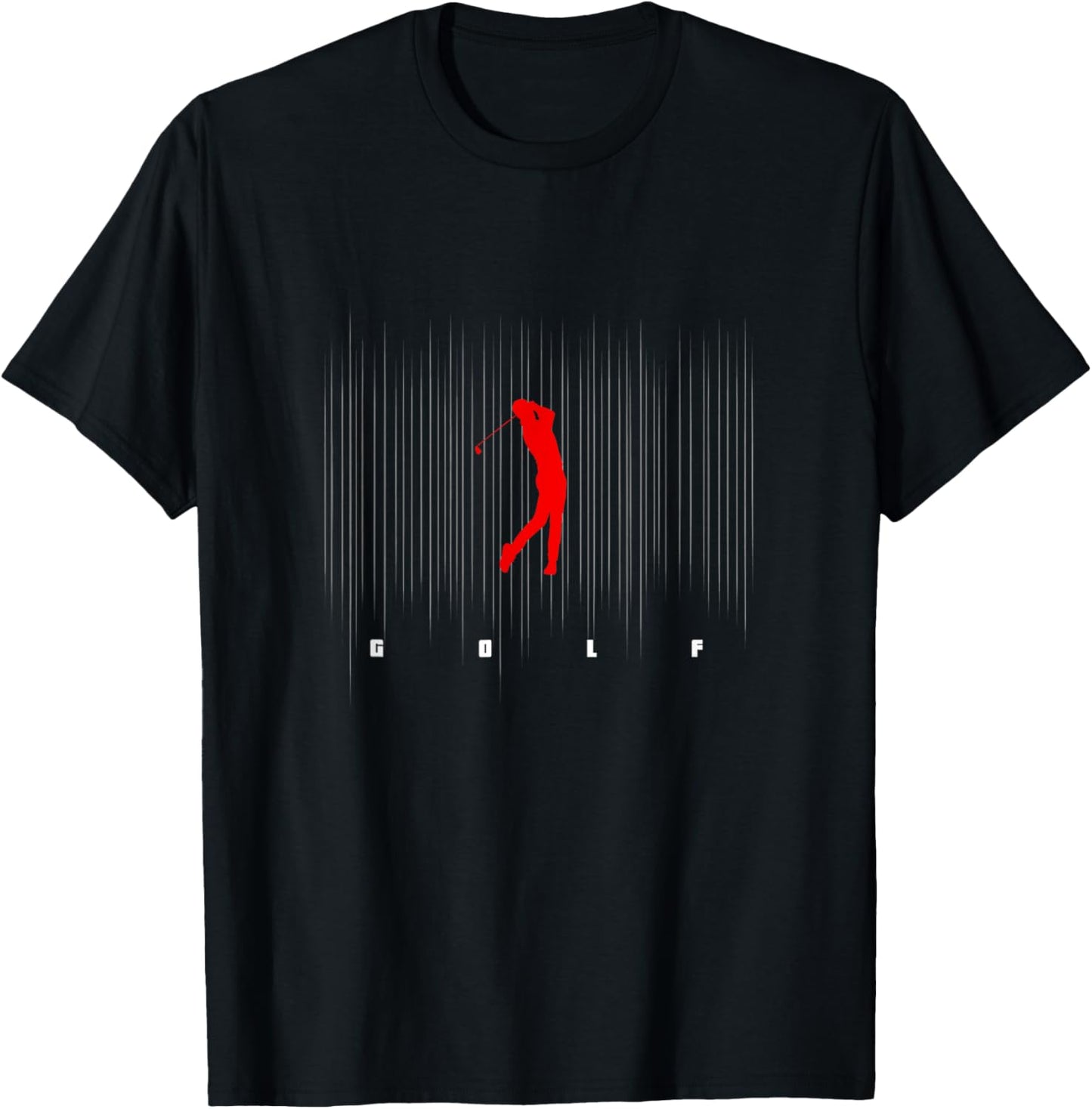 Golf Logo Motif Golfing T-Shirt - T-Shirt | Black