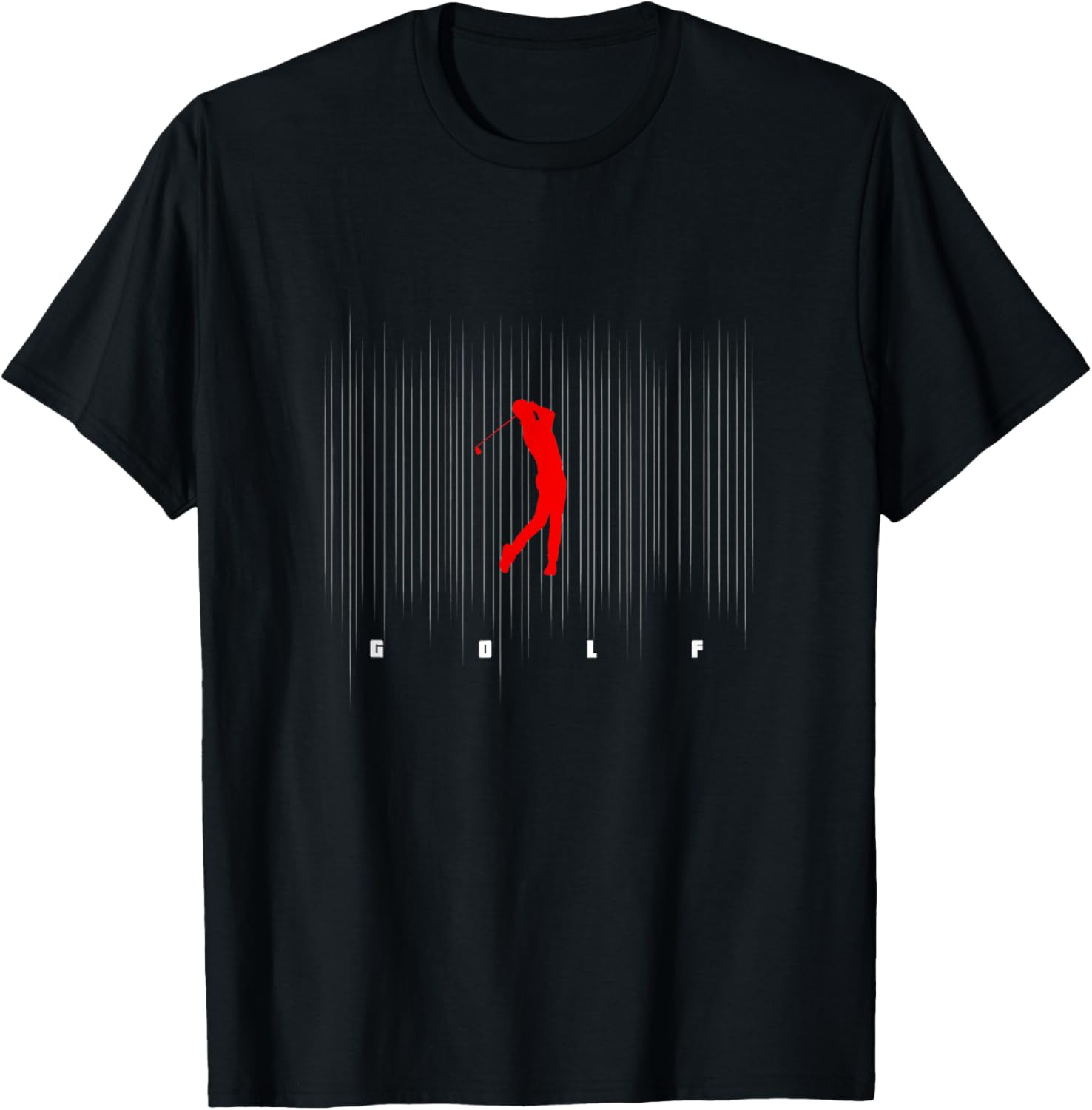 Golf Logo Motif Golfing T-Shirt - T-Shirt | Black