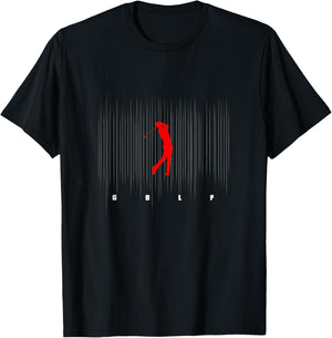 Golf Logo Motif Golfing T-Shirt - T-Shirt | Black