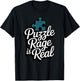 Jigsaw Puzzle Rage Puzzle Lover T-Shirt - T-Shirt | Black