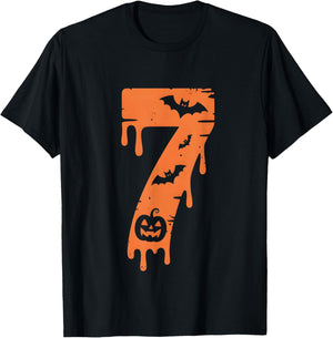 7 Number Meme 67 Six Seven Halloween T-Shirt - T-Shirt | Black
