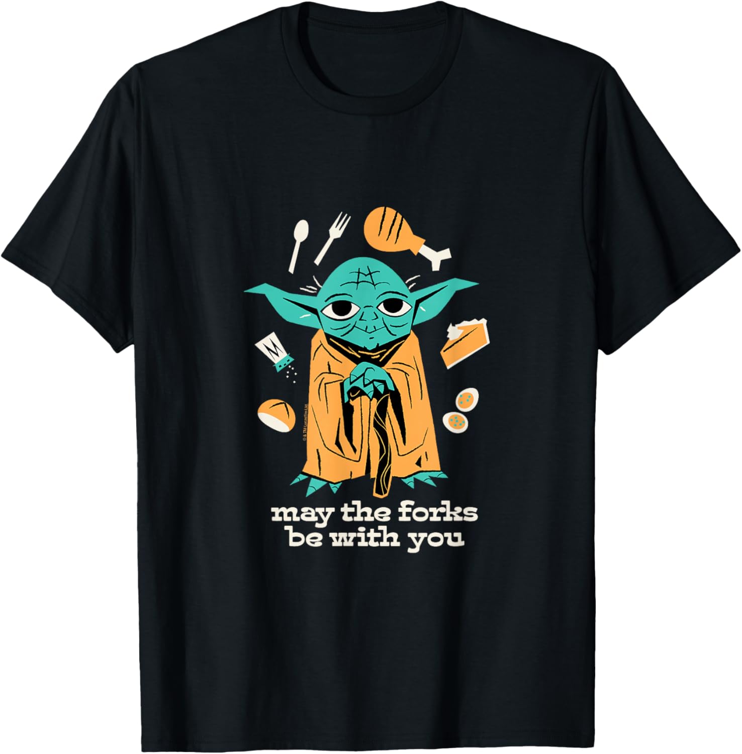 Star Wars Classic - May The Forks Be With You T-Shirt - T-Shirt | Black