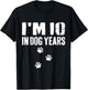I'm 10 in Dog Years Funny 70th Birthday T-Shirt - T-Shirt | Black