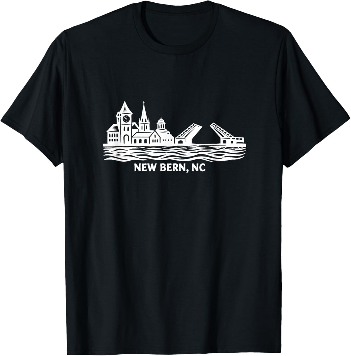 New Bern Skyline T-Shirt - T-Shirt | Black