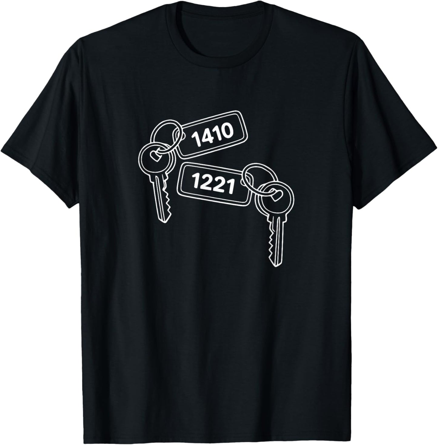 1410 1221 Heart Keys T-Shirt - T-Shirt | Black