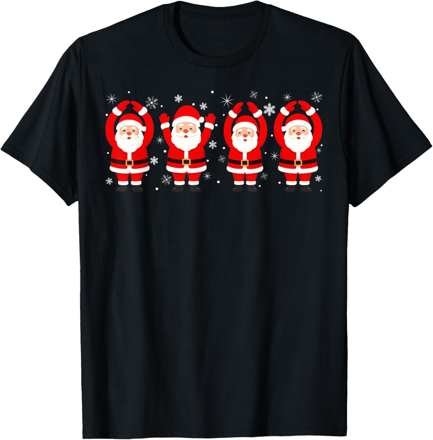 O-H-I-O State Funny Santa Ohio Vintage Christmas Team T-Shirt - T-Shirt | Black