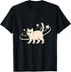 90s Scary Tomcat Cat is Scared Under Starry Tail T-Shirt - T-Shirt | Black