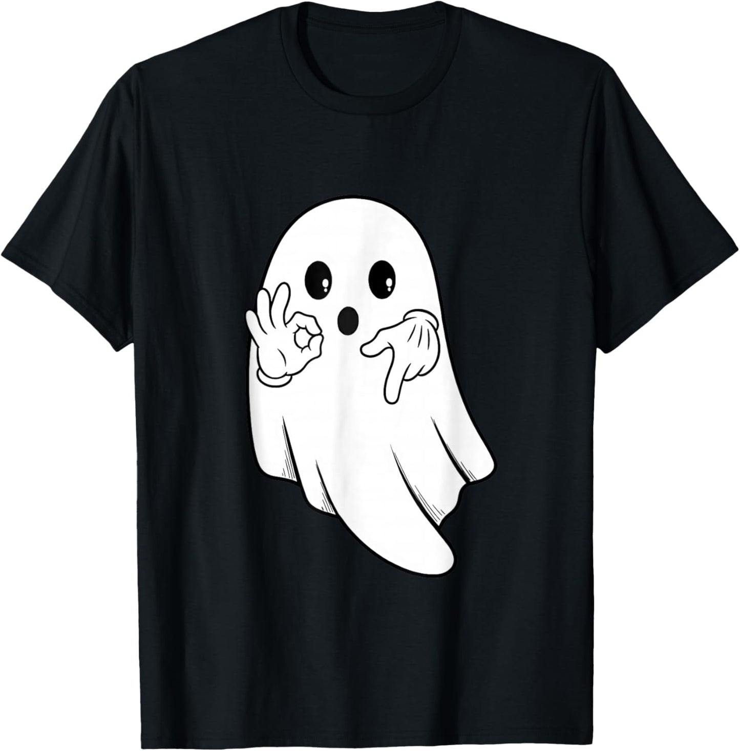 Funny six Seven 6 7 Meme gen Alpha Slang Halloween Ghost T-Shirt - T-Shirt | Black