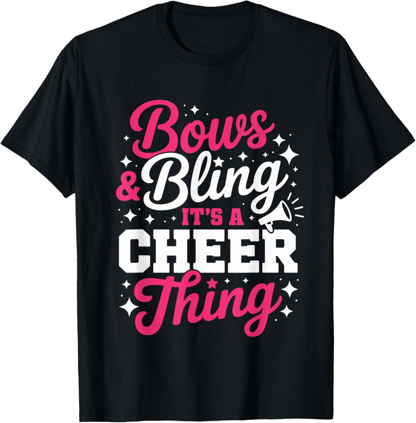 Bows & Bling It's A Cheer Thing Funny Cheerleading T-Shirt - T-Shirt | Black