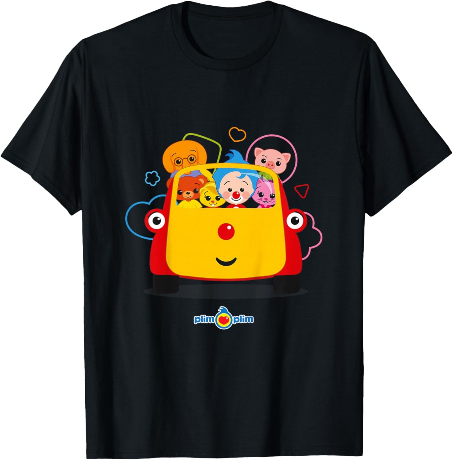 Plim Plim and Friends with Tuni — Fun Adventures T-Shirt - T-Shirt | Black
