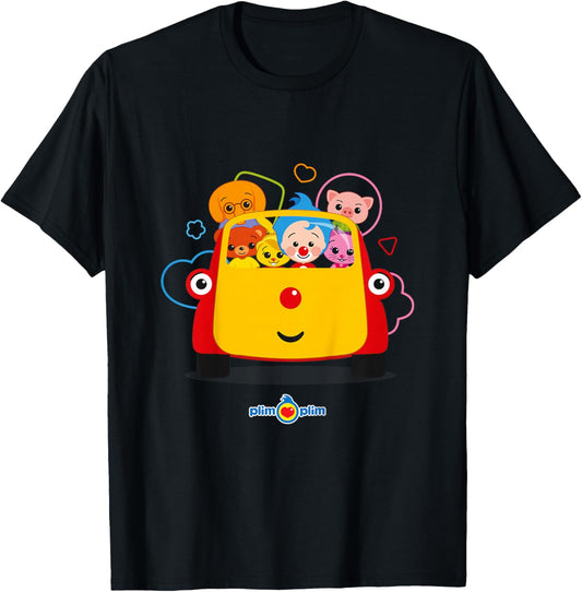 Plim Plim and Friends with Tuni — Fun Adventures T-Shirt - T-Shirt | Black