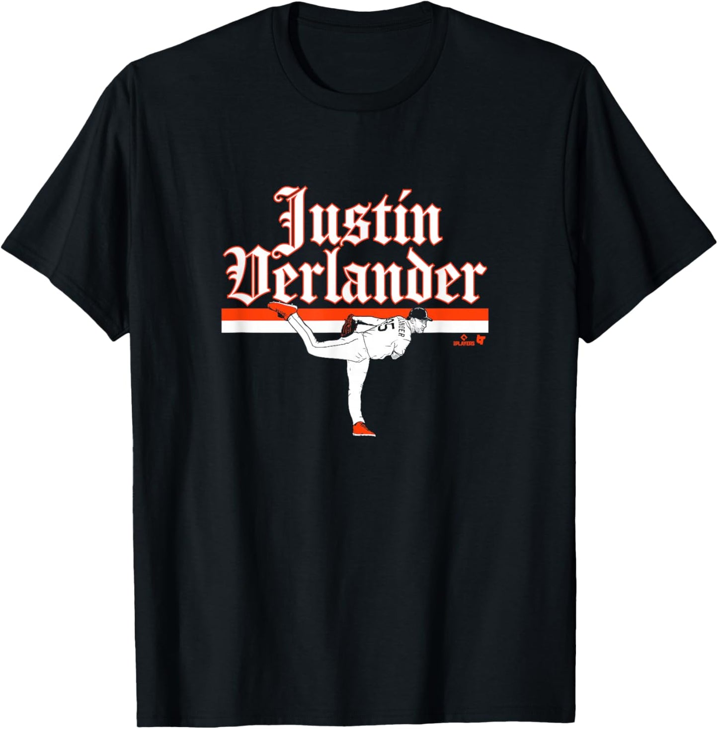 Justin Verlander - Ace Pose - Detroit Baseball T-Shirt - T-Shirt | Black