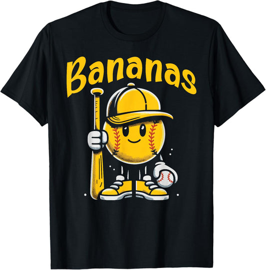 Banana Cute Men Women Kids Youth Boys Women T-Shirt - T-Shirt | Black