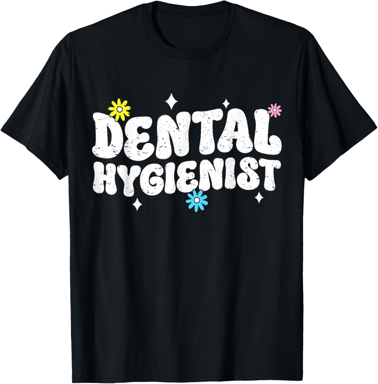 Retro Dental Hygienist Dental Health Appreciation T-Shirt - T-Shirt | Black