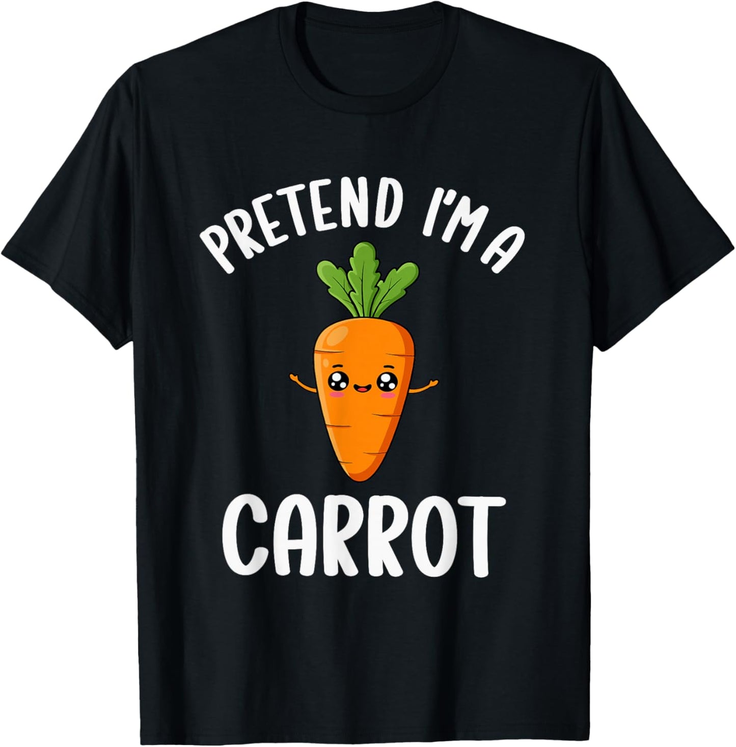 Pretend I'm A Carrot Kids Funny Carrot Halloween Costume T-Shirt - T-Shirt | Black