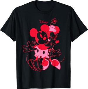 Disney Mickey and Friends Minnie Lovers Heart T-Shirt - T-Shirt | Black