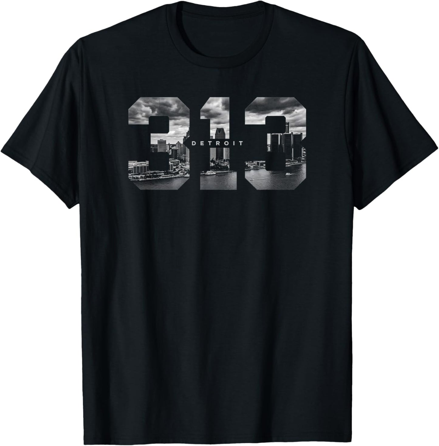 Detroit Michigan Area Code 313 Detroit T-Shirt - T-Shirt | Black