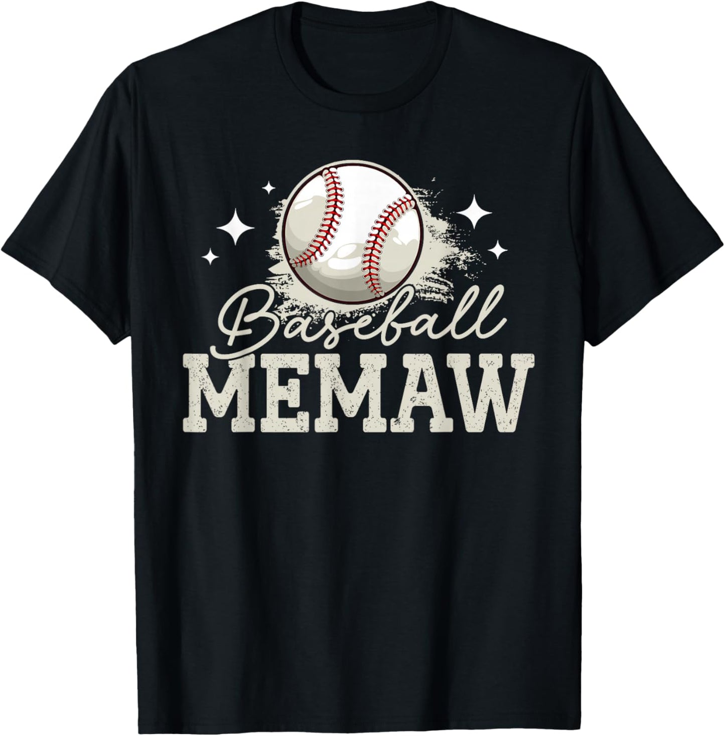 Baseball Memaw Sport Baseball Player T-Shirt - T-Shirt | Black