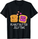 Cute Peanut Butter Jelly Time Kawaii Food Cartoon Humor T-Shirt - T-Shirt | Black