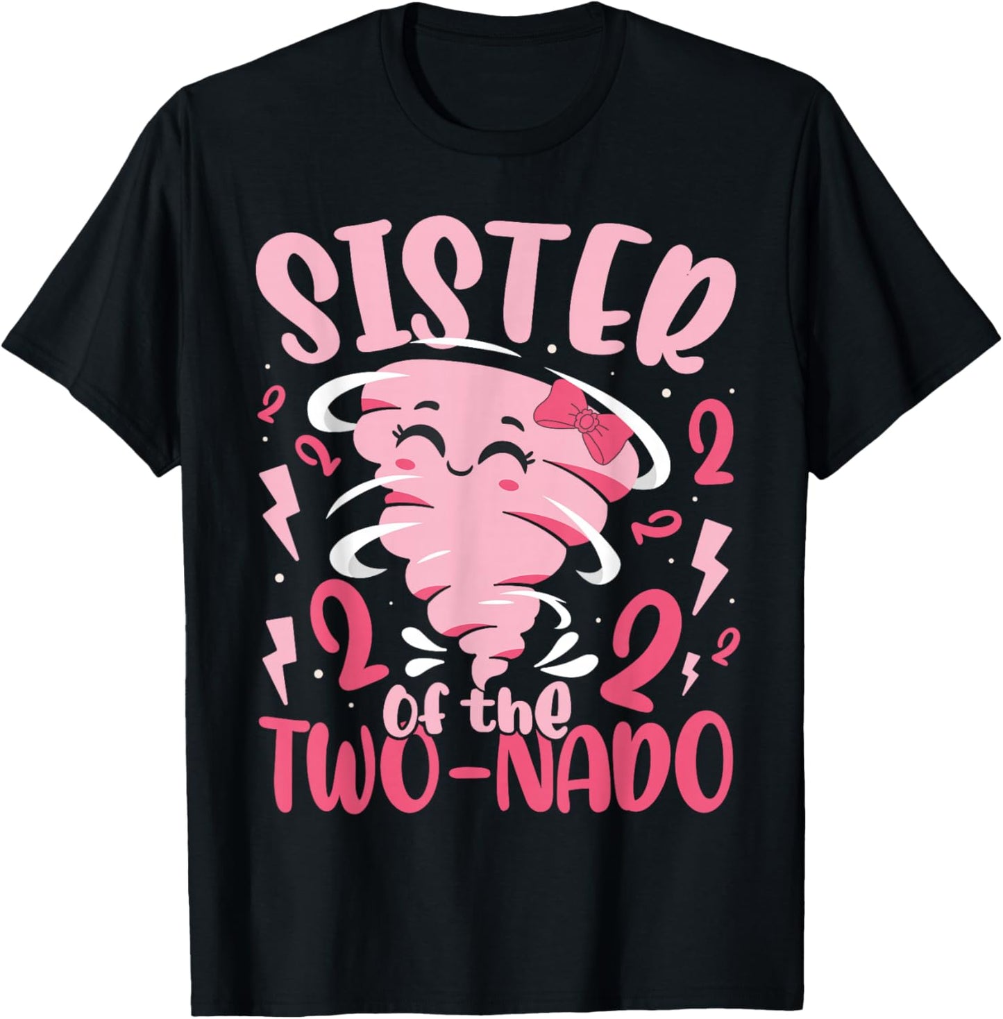 Sister of The Two-nado Tornado Themed 2nd Birthday Party T-Shirt - T-Shirt | Black