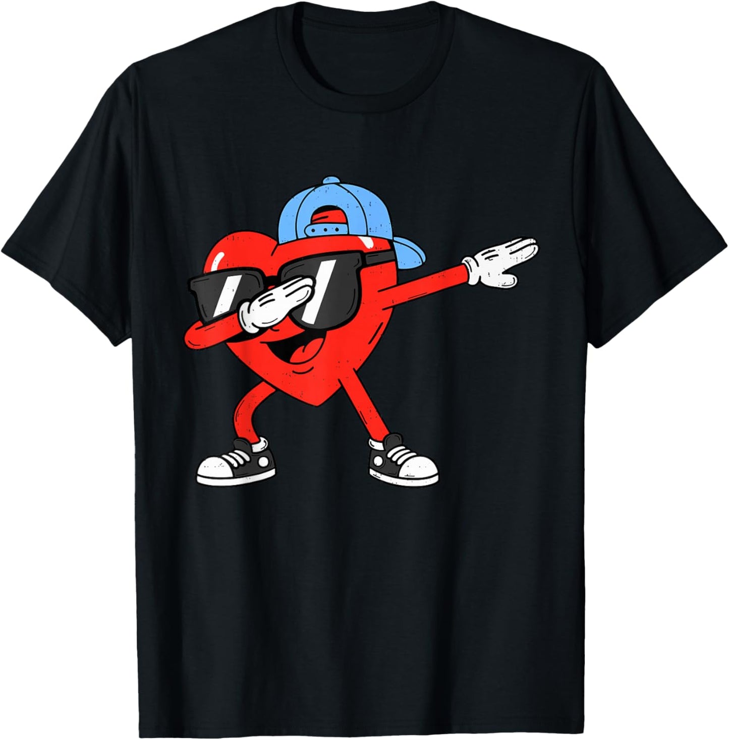 Valentines Day Dabbing Heart Dab Boys Teen Toddler Kids T-Shirt - T-Shirt | Black
