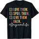 Love Them Spoil Them Give Them Back - Daycare Teacher T-Shirt - T-Shirt | Black