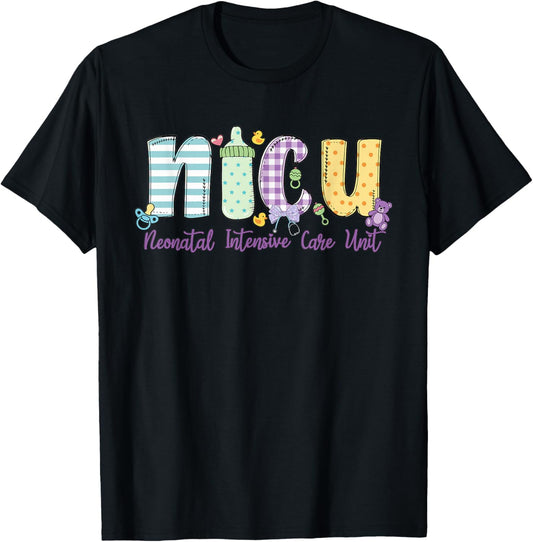 NICU Nurse Neonatal Intensive Care Unite Nurse Life T-Shirt - T-Shirt | Black